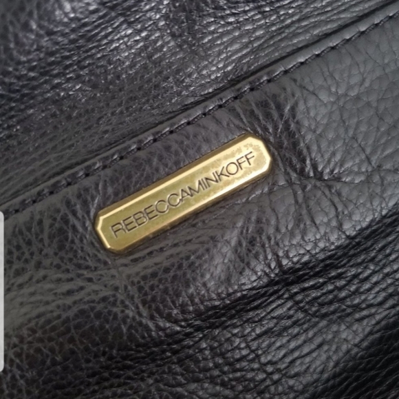 Rebecca Minkoff Black Crossbody Bag with Gold Accents - Picture 3 of 6